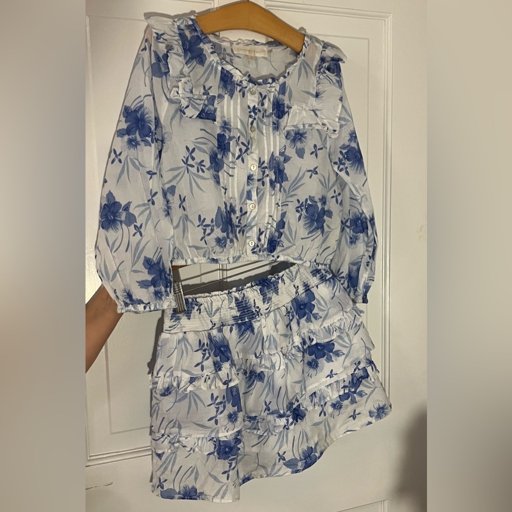 LoveShackFancy Girls 2 Pc Top & Skirt
